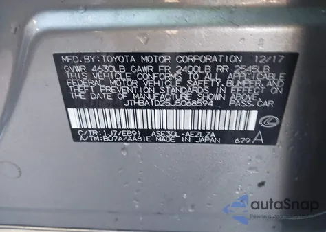 2018 Lexus Is 300 z USA, uszkodzony, nr VIN JTHBA1D25J5068594